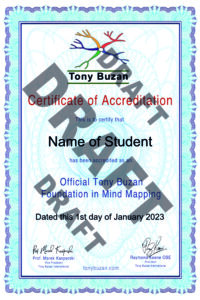 Tony Buzan certificate